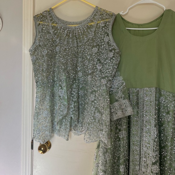Light green dress for wedding and party wear - Picture 7 of 7